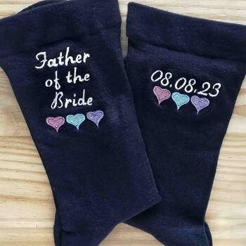 Personalised Wedding Date Groomsmen Best Man Socks Gift, 4 of 6