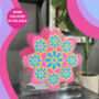 Retro Flower Vinyl Lp Record Holder, thumbnail 1 of 5