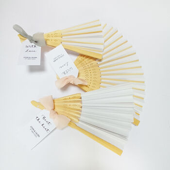 Wedding Hand Fan Guest Gift With Personalised Tag, 6 of 8