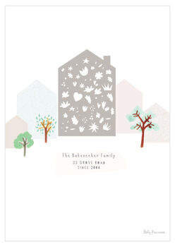 Personalised Folksy Patterned Home Print, 3 of 5