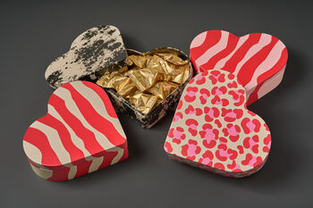 Heart Shaped Tin In Swedish Design Filled With Chocolates Truffles Älskar, 4 of 12