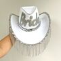 Bride To Be Rhinestone Fringe Cowboy Hat, thumbnail 1 of 5