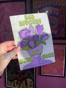 Bad Bitches Grow And Glow Poster Print, 2 of 4