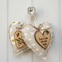 Cotton Anniversary Heart With Oak Wood Heart Message, thumbnail 5 of 10