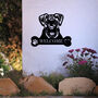 Custom Boxer Dog Welcome Metal Wall Art Sign For Home And Garden Lovers, thumbnail 1 of 11