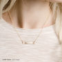 Personalised 14k Gold Fill Hammered Bar Necklace, thumbnail 2 of 6