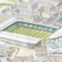 Northampton Saints Franklins Gardens Stadium Art Print, thumbnail 2 of 2