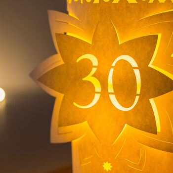50th Personalised Birthday Star Lantern Centrepiece, 9 of 10