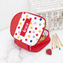 Personalised Girl's Red Patterned Lunch Bag, thumbnail 11 of 11