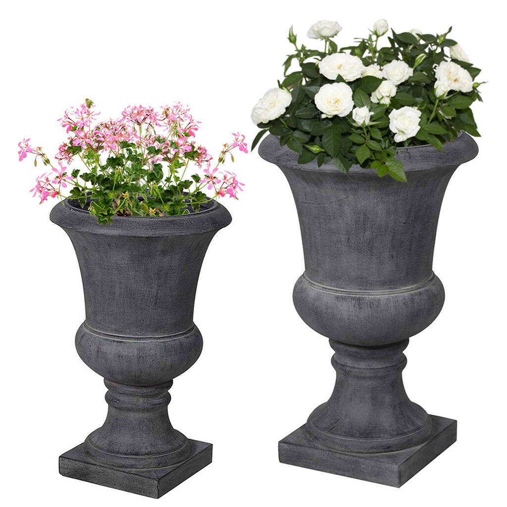 antique style distressed garden urn planters by dibor ...