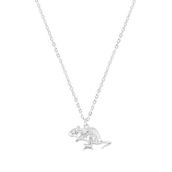 Personalised Sterling Silver Gerbil Necklace, 4 of 10