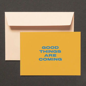 'Good Things Are Coming' Thinking Of You Card, 2 of 2