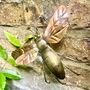 Copper Bumblebee Wall Hanging – Garden Fence Decor – Handmade Metal Bee Art, thumbnail 3 of 8