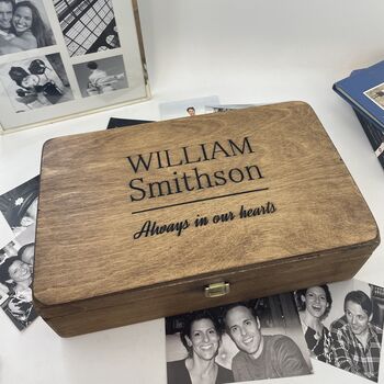 Personalised Bereavement Wooden Memory Box, 3 of 8