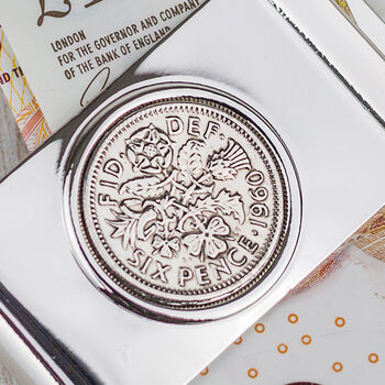 60th Birthday Sixpence Coin Money Clip, 9 of 11