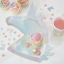 Iridescent Unicorn Shaped Party Paper Plates, thumbnail 1 of 3