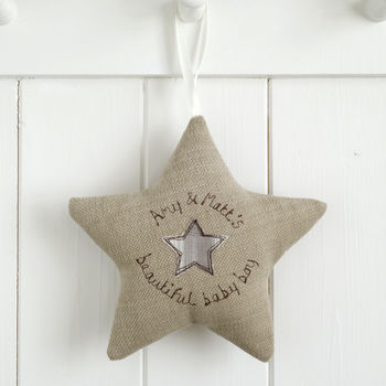 Personalised Initial Hanging Star Gift For Boy Or Girl, 7 of 12