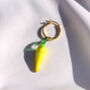 Glass Colourful Chilli Pepper Hoop Earrings Single Pair, thumbnail 5 of 7