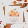 Personalised Autumn Wedding Congratulations Card, Pumpkin Illustration Greeting Card, thumbnail 2 of 2