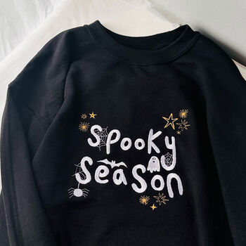 Spooky Season Embroidered Sweatshirt, 2 of 9