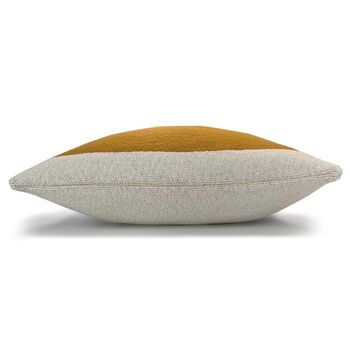 Solid Knitted Poster Cushion Sunset Yellow, 5 of 5