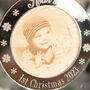Baby's 1st Christmas Engraved Photo 3D Tree Decoration, thumbnail 4 of 6