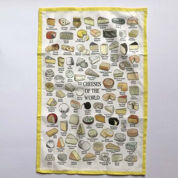 Cheeses Of The World Tea Towel, 2 of 9