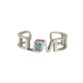 Love Rocks Turquoise Silver Midi Ring Or Toe Ring, 3 of 6