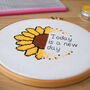 Sunflower Cross Stitch Kit, thumbnail 4 of 6