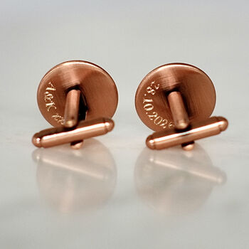 Secret Message Solid Copper Cufflinks, 4 of 8