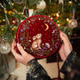 Star Gazing Rabbit Red Embroidered Circle Bag, thumbnail 2 of 9
