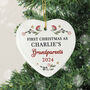 Personalised First Christmas As Grandparents Decoration, thumbnail 1 of 3