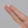 Sterling Silver Minimalist Open Droplet Stud Earrings, thumbnail 6 of 12