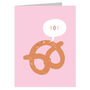 Mini Pretzel Greetings Card, thumbnail 2 of 5