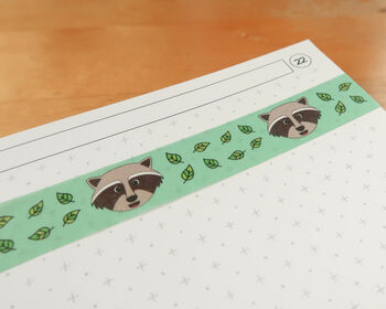 Cute Raccoon Washi Tape Paper Tape, 3 of 3