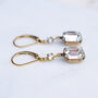 Clear Crystal Leverback Earrings, thumbnail 1 of 3