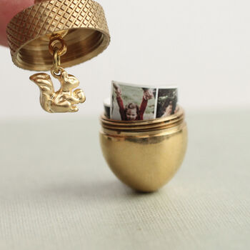 Acorn Photo Locket Keyring, 4 of 6