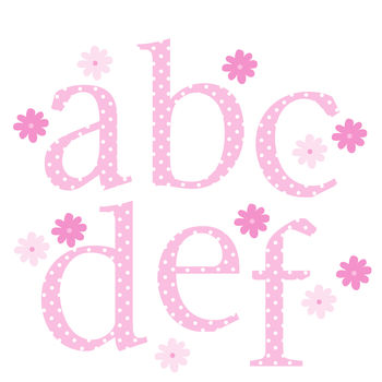 Pink Polka Alphabet Wall Stickers Upper And Lower Case, 4 of 7