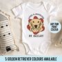 Golden Retriever Baby Onesie, thumbnail 1 of 6