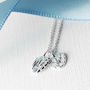 Angel Wings Sterling Silver Necklace On Gift Card, thumbnail 3 of 11