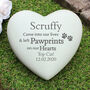 Personalised Pet Pawprints Heart Memorial, thumbnail 1 of 6