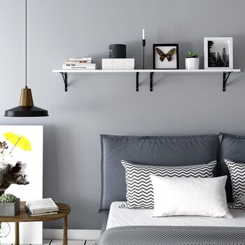 Set Of Two Floating Wall Shelves For Display, 4 of 7