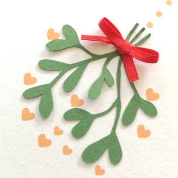 Personalised Happy Christmas 3D Mistletoe Card, 6 of 7