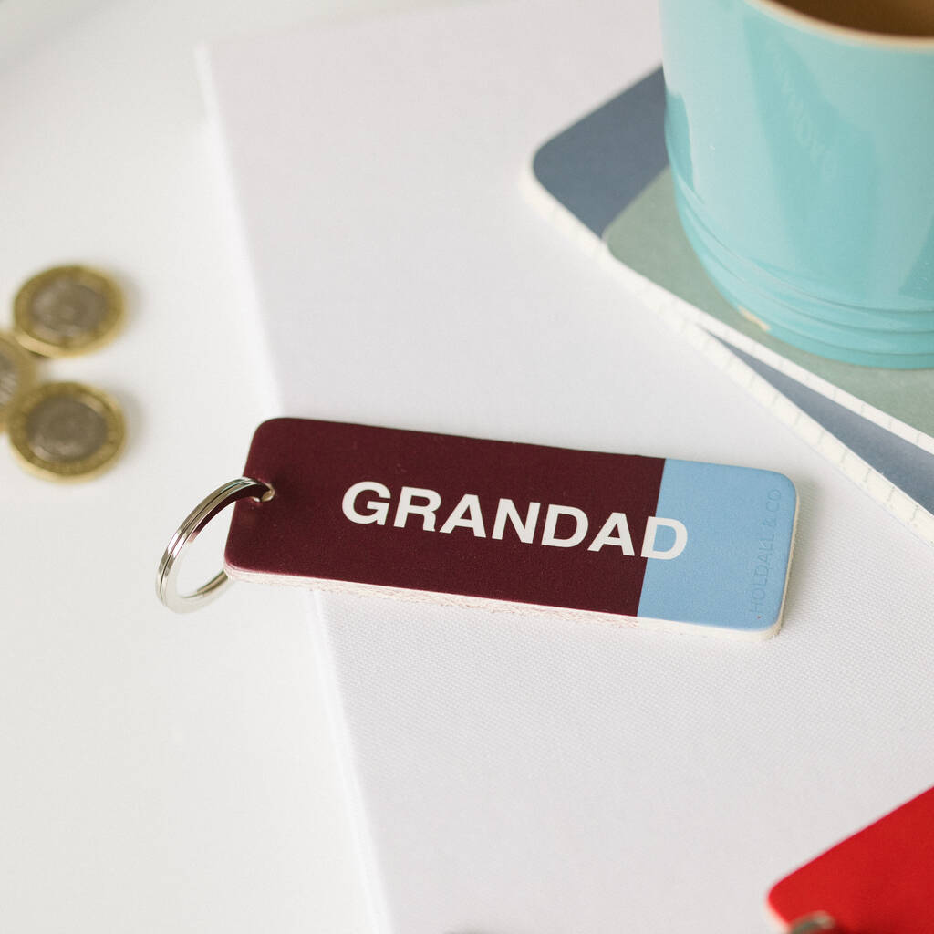 Personalised Football Team Leather Keyring By Holdall & Co