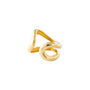 Chunky Double Loop Ring In Gold Plate Or Silver, thumbnail 4 of 6