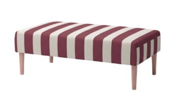 Hand Painted Upholstered Stripe Coffee Table Ottoman, 3 of 12