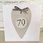 70th Heart Birthday Card ~ Handmade, thumbnail 3 of 3