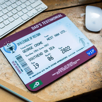 Personalised Football Mouse Mat For Dad, 4 of 10