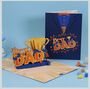 Pop Up 3D Best Dad Card For Father’s Day, thumbnail 1 of 2