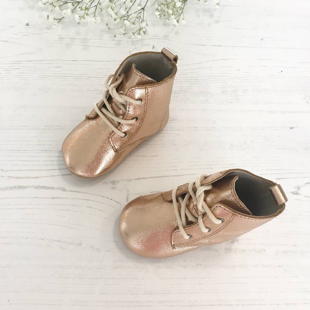 rose gold shoes baby